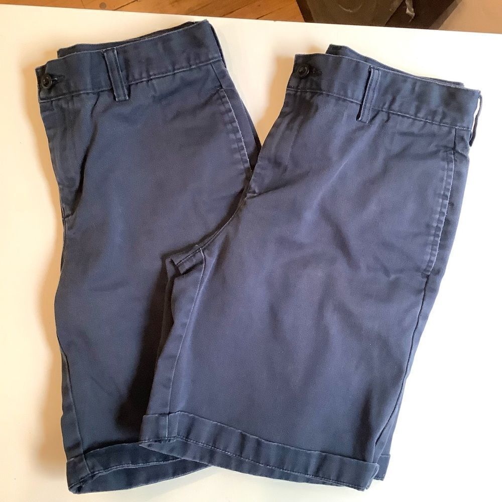 Boys Uniform Shorts Lands End Boys School Shorts size 12 Navy